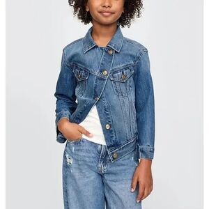 Cult Gaia x Gap Kids Denim Trucker Jacket  6-7 Sculptural Seam Designer Collab